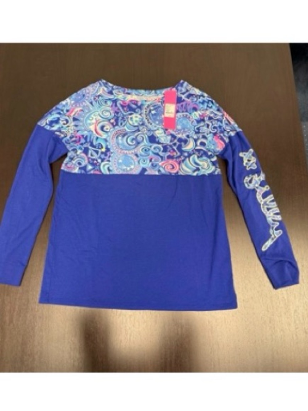 Lilly Pulitzer Finn Top Lapis Lazuli Cosmic Kismet
